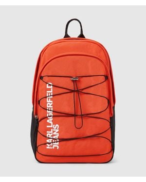 KL Jeans Utility Drawstring Backpack - Red
