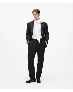 KARL LAGERFELD Kl Studio Double-Pleat Suit Pants - Black
