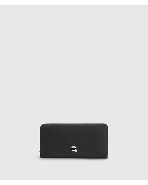 KARL LAGERFELD Ikon Smooth Long Wallet - Black