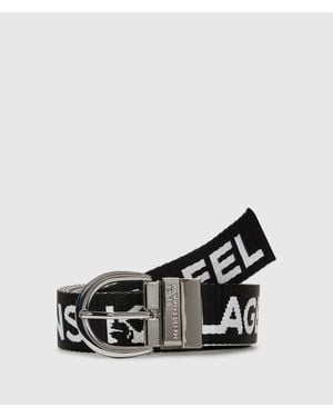 KL Jeans Reversible Webbing Belt - Black