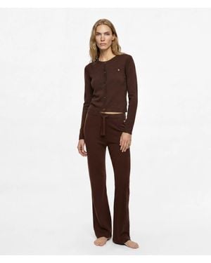 KARL LAGERFELD Autograph Cashmere Blend Loungewear Pants - Brown