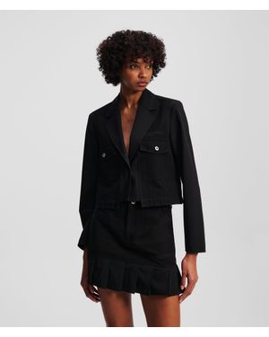 KL Jeans Utility Blazer - Black