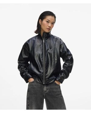 KL Jeans Karl Quote Bomber Jacket - Black