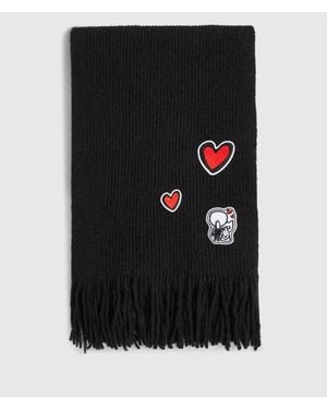 KARL LAGERFELD Ikon Patch Scarf - Black