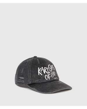 KL Jeans Washed Karl Quote Cap - Black