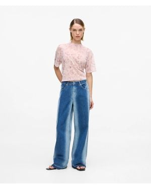 KL Jeans Ombré Mid-Rise Relaxed Jeans - Blue