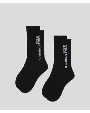 KL Jeans Logo Socks – 2-Pack - Black