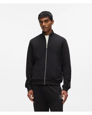 KARL LAGERFELD From Paris With Love Zip-Up Jacket - Black