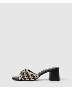 KARL LAGERFELD Plaza Ii Crochet Heeled Sandals - Black
