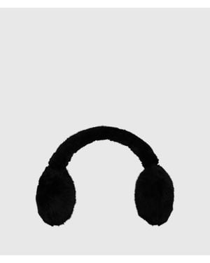 KARL LAGERFELD Ikon Faux-Fur Ears Muffs - Black