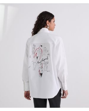 KARL LAGERFELD Karl Series Poplin Shirt - White