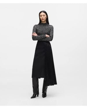 KARL LAGERFELD Asymmetric Sequin Skirt - White