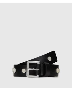 KL Jeans Studded Leather Belt - Black
