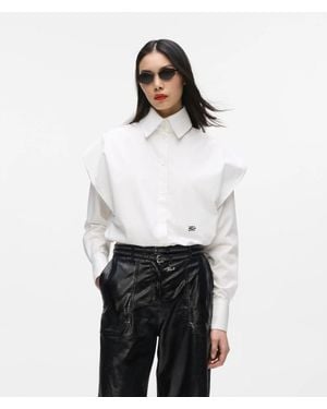KARL LAGERFELD Shoulder Detail Shirt - White