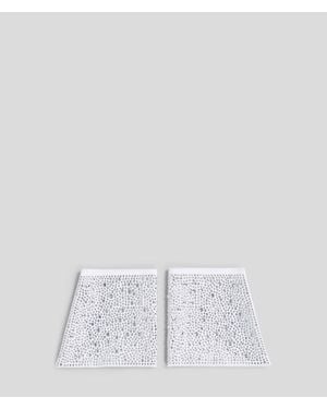 KARL LAGERFELD Rhinestone Cuffs Handpicked By Hun Kim - White