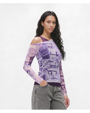KL Jeans Cityscape Mesh Top - Purple
