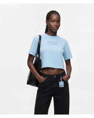 KL Jeans Klj X Pietro Terzini Cropped T-Shirt - Blue