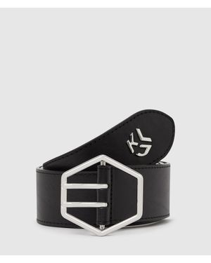 KL Jeans Hexagonal Buckle Belt - Black