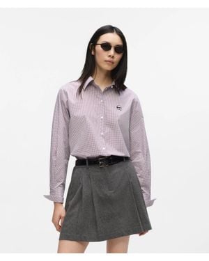 KARL LAGERFELD Ikon Checked Shirt - Purple