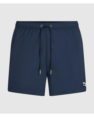 KARL LAGERFELD Ikon Ripstop Short Boardshorts - Blue
