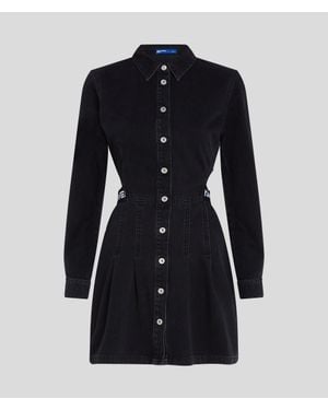 KL Jeans Denim Cutout Dress - Blue