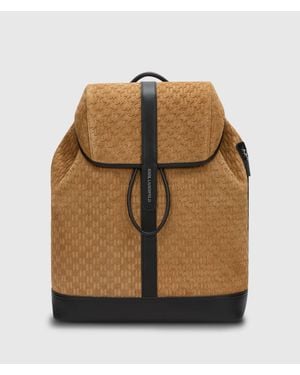 KARL LAGERFELD K/Monogram Suede Backpack - Brown