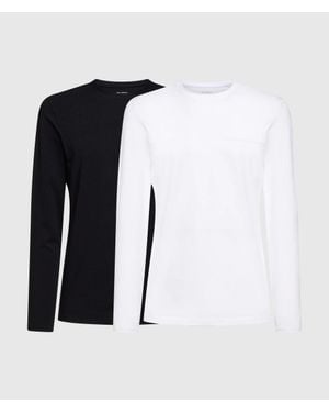 KARL LAGERFELD Logo Long-Sleeved T-Shirt - Black