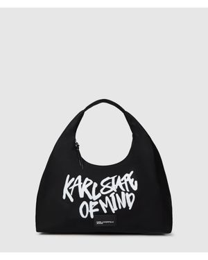 KL Jeans Slouchy Karl Quote Tote Bag - Black