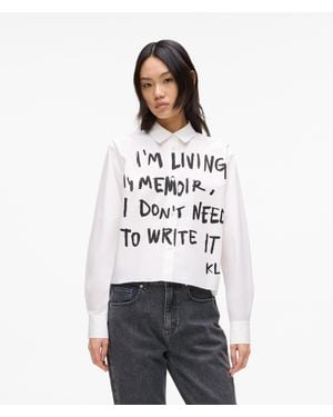 KL Jeans Karl Quote Shirt - White
