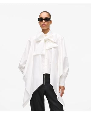 KARL LAGERFELD Voluminous Bow Shirt - White