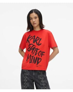 KL Jeans Regular‑Fit Karl Quote T-Shirt - Red