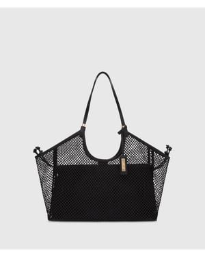 KARL LAGERFELD K/Signature Mesh Beach Bag - Black