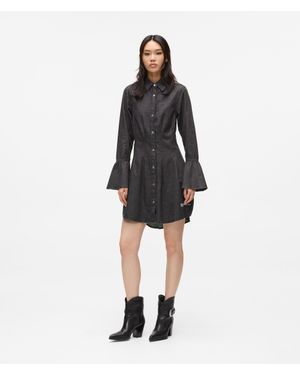KL Jeans Flared Denim Dress - Black