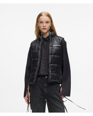 KL Jeans Reversible Padded Gilet - Black