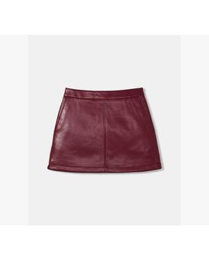 Kate Spade Faux Nappa Mini Skirt - Red