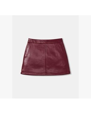 Kate Spade Faux Nappa Mini Skirt - Red