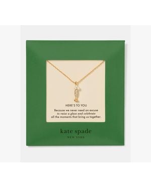 Kate Spade Gifting Here's To You Pendant - Green