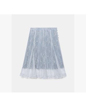 Kate Spade Lurex Lace Midi Skirt - Blue