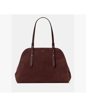 Kate Spade Maise Suede Carryall Bag - Brown