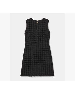 Kate Spade Plaza Tweed Fit And Flare Dress - Black