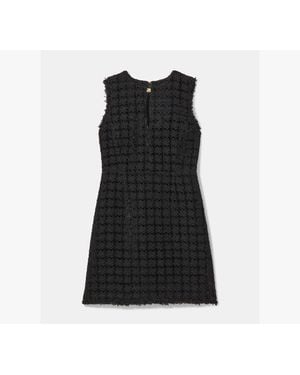 Kate Spade Plaza Tweed Fit And Flare Dress - Black