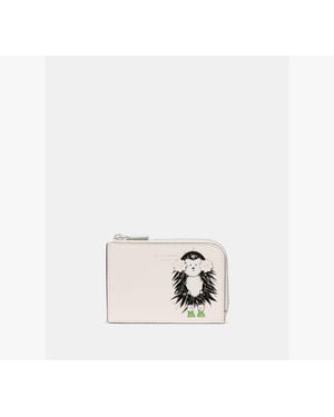 Kate Spade Stevie Hedgehog Mini Zip Card Case - White
