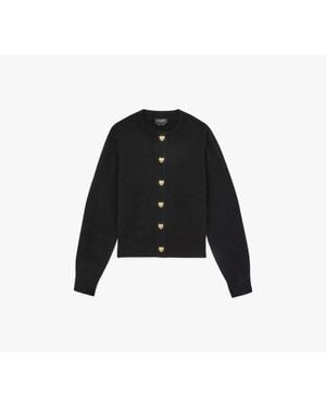 Kate Spade Heart Button Nell Cardigan - Black