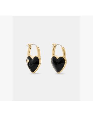 Kate Spade Heart And Spade Huggies - Black