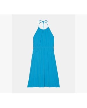 Kate Spade Drapey Halter Mini Dress - Blue