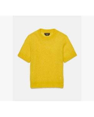 Kate Spade Kate Spade Fuzzy Short Sleeve Sweater - Yellow