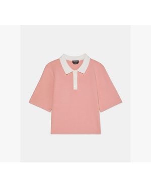 Kate Spade Cropped Polo Sweater - Pink