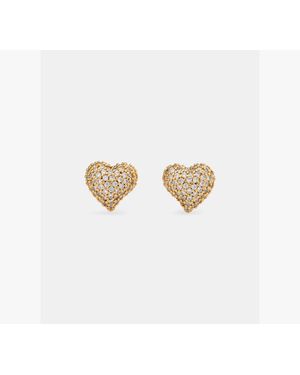 Kate Spade Amour Pave Studs - White