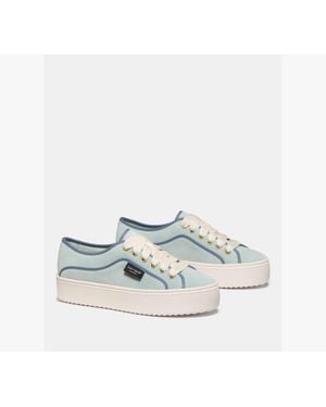 Kate Spade Sam Icon Piped Platform Sneaker - White