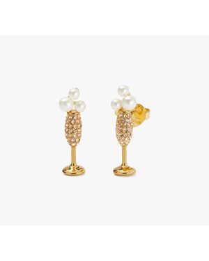 Kate Spade Cheers To That Studs - White